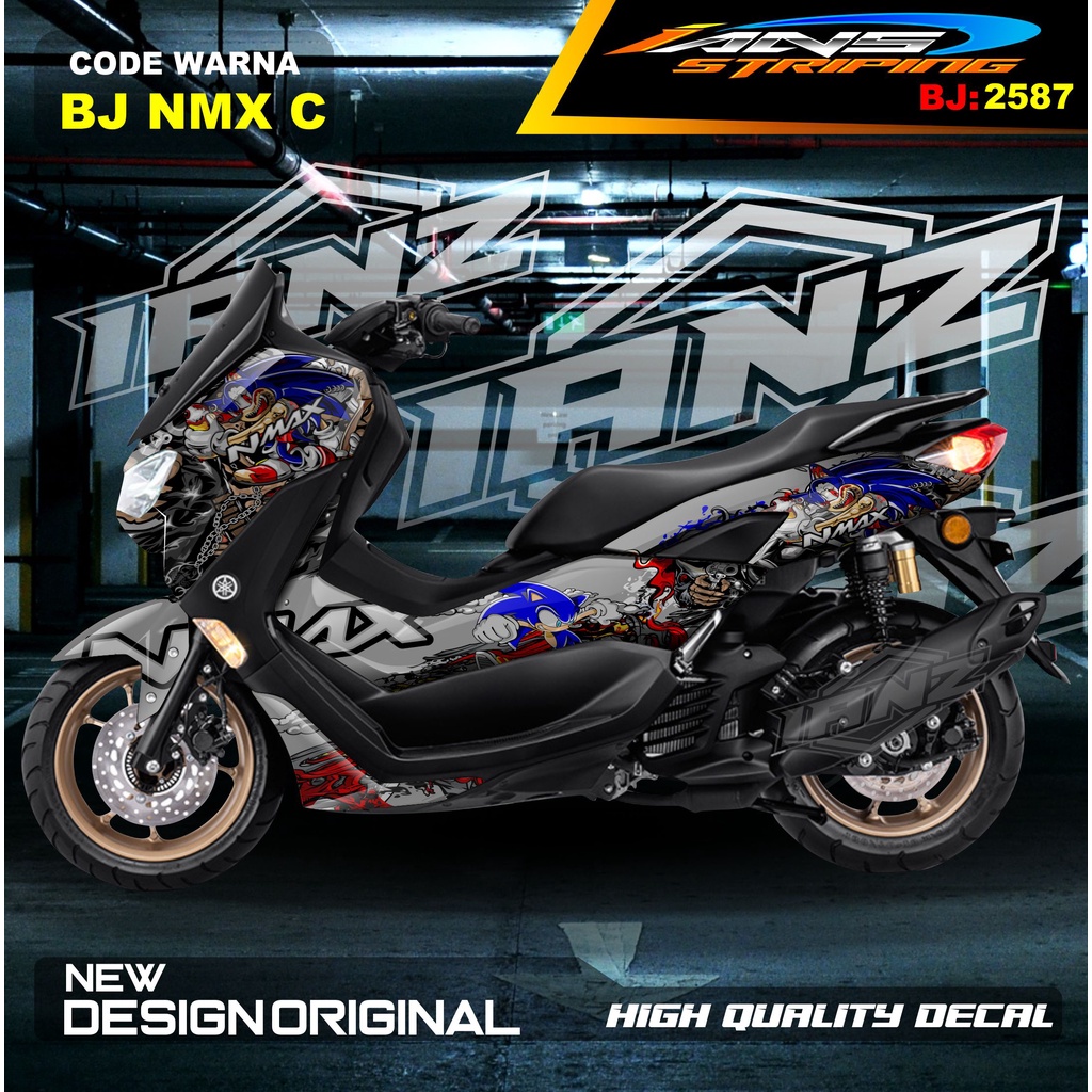 STICKER VARIASI NMAX FULL BODY ANIMASI SONIC / STICKER VARIASI ALL NEW NMAX TERBARU  / STICKER NMAX OLD