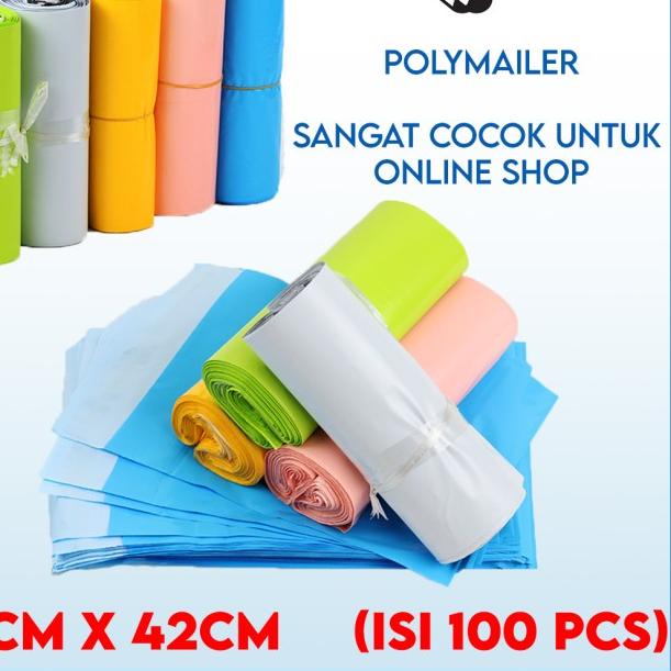 

Packaging Plastik Polymailer Tebal 28x42 Amplop Kantong Kemasan 100 pc - Hijau, 28x42