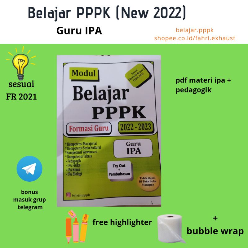 (New IPA) Modul Buku PPPK Guru IPA SMP SMA SMK ASN CPNS 2023 fahri.exhaust