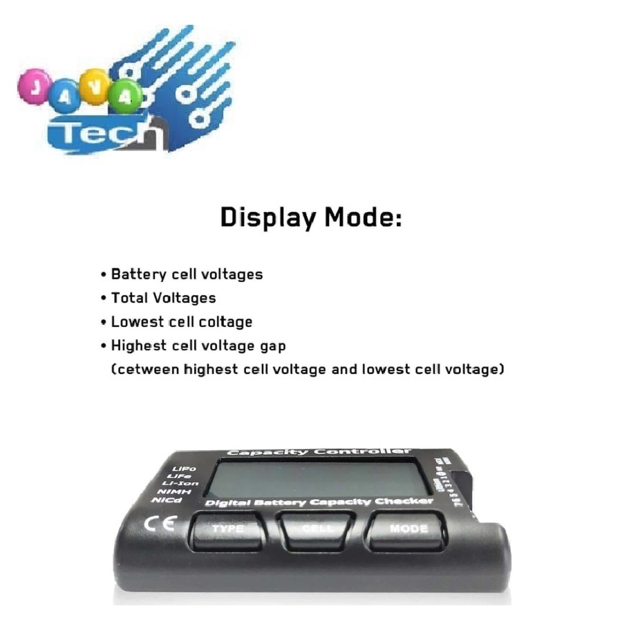 Cellmeter-7 Digital Battery Capacity Checker Tester Baterai