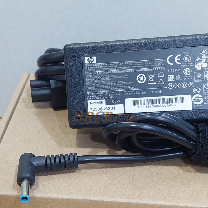 Adaptor Charger Laptop Hp 15-au101TX 19.5V-3.33A Blue PIN 65W -HRCB