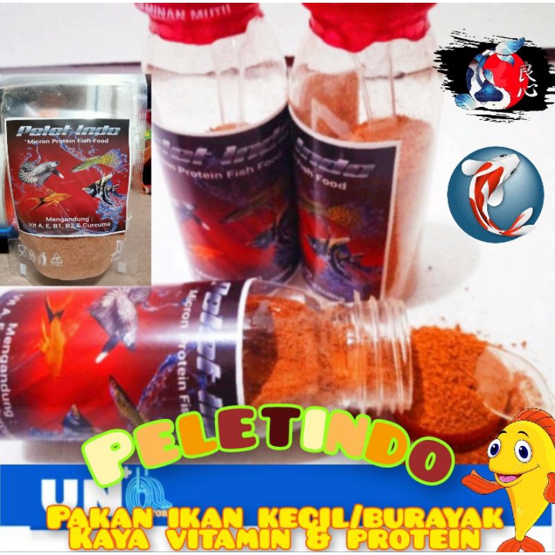 PELETINDO PELET INDO Micron fish food Pakan Pelet ikan kecil burayak bervitamin dan protein