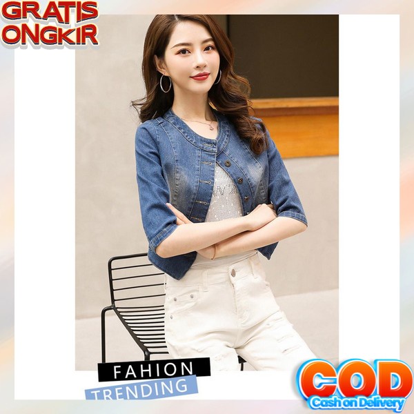 Jaket Jeans Kekinian Wanita Import Jins Levis Murah Denim Cewek Jaket Jeans Jacket Jeans Crop Fashio