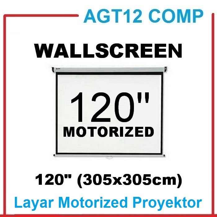 Layar Proyektor Otomatis 120 Inch Layar Proyektor Gantung Remote Motorized Projector Screen