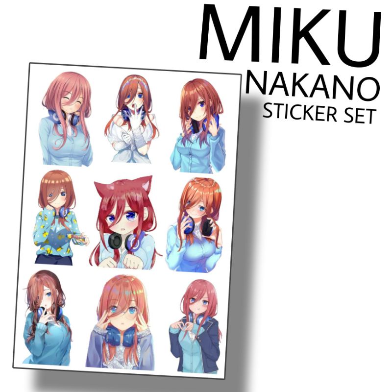 

Stiker Miku Nakano Sticker The Quintessential Quintuplets Anime