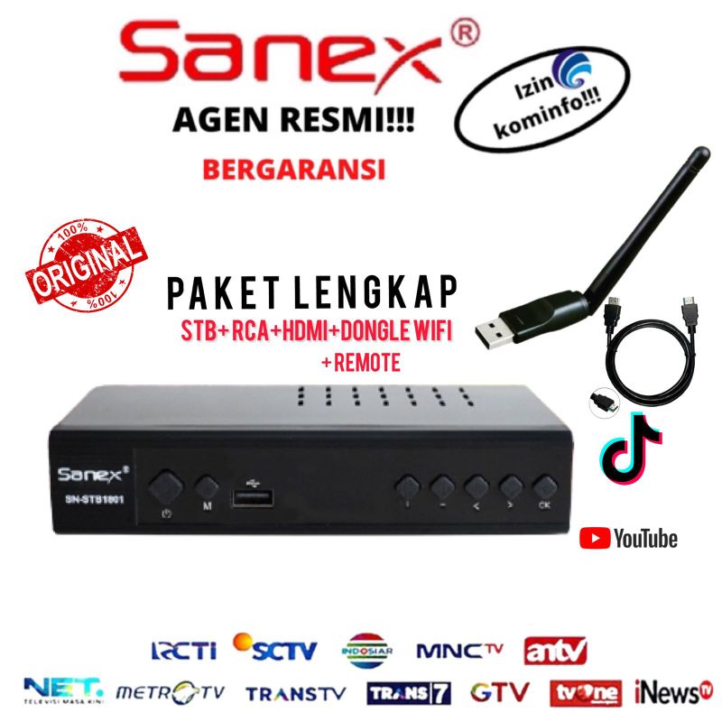 Jual Set Top Box SANEX SN 1801 / Siaran TV Digital Shopee Indonesia