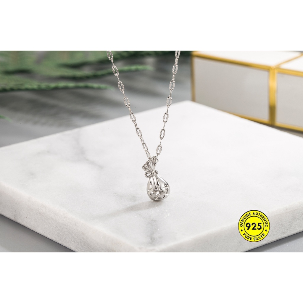 Kalung Rantai Liontin Tas Keberuntungan Vintage Untuk Wanita U1374