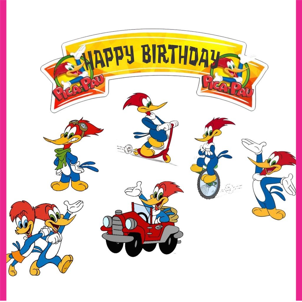 

BIGBAG TOPPER CAKE ULANG TAHUN / HIASAN KUE WOODY WOODPECKER