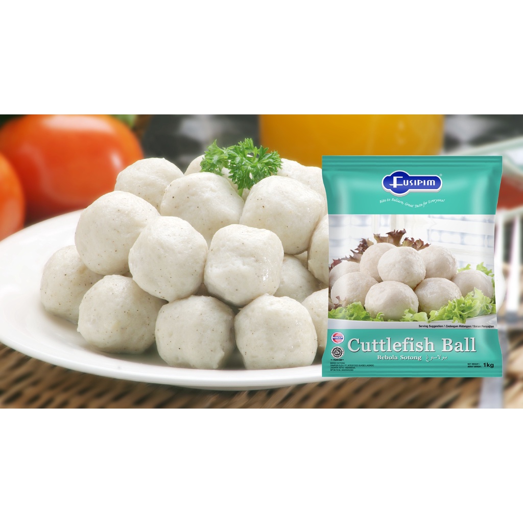 Frozen Food Bakso Ikan Dan Sotong / Fusipim Cuttlefish Ball 400gr Halal