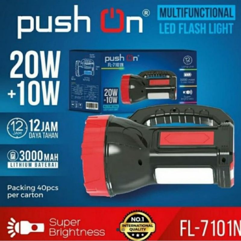 Senter Push on FL-7101N 20watt+10watt