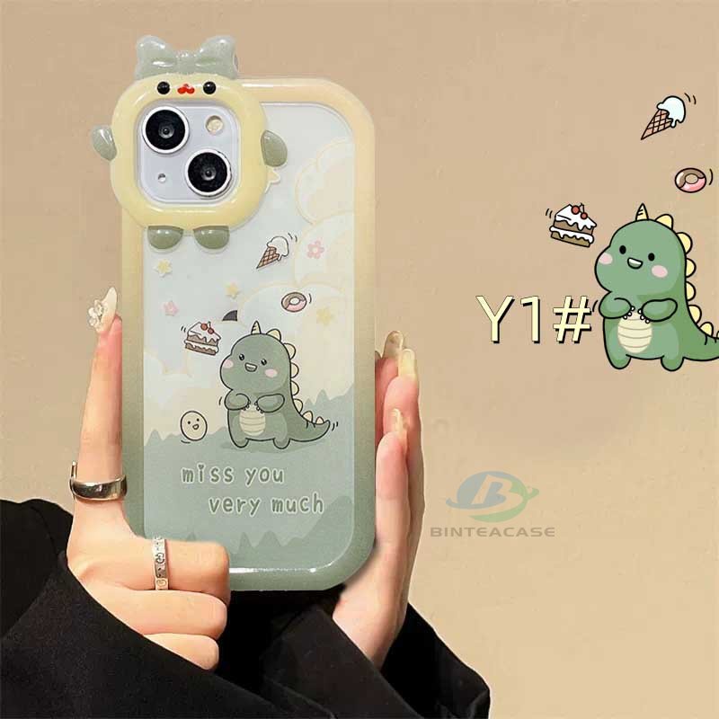 Case Motif Dinosaurus Untuk OPPO A57 2022 A15 A16 A16K A54 A53 A12 A5S A7 A3S A11k A31 A52 A92 A94 A93 A37 F9 A1K Reno 5 A76 A96A