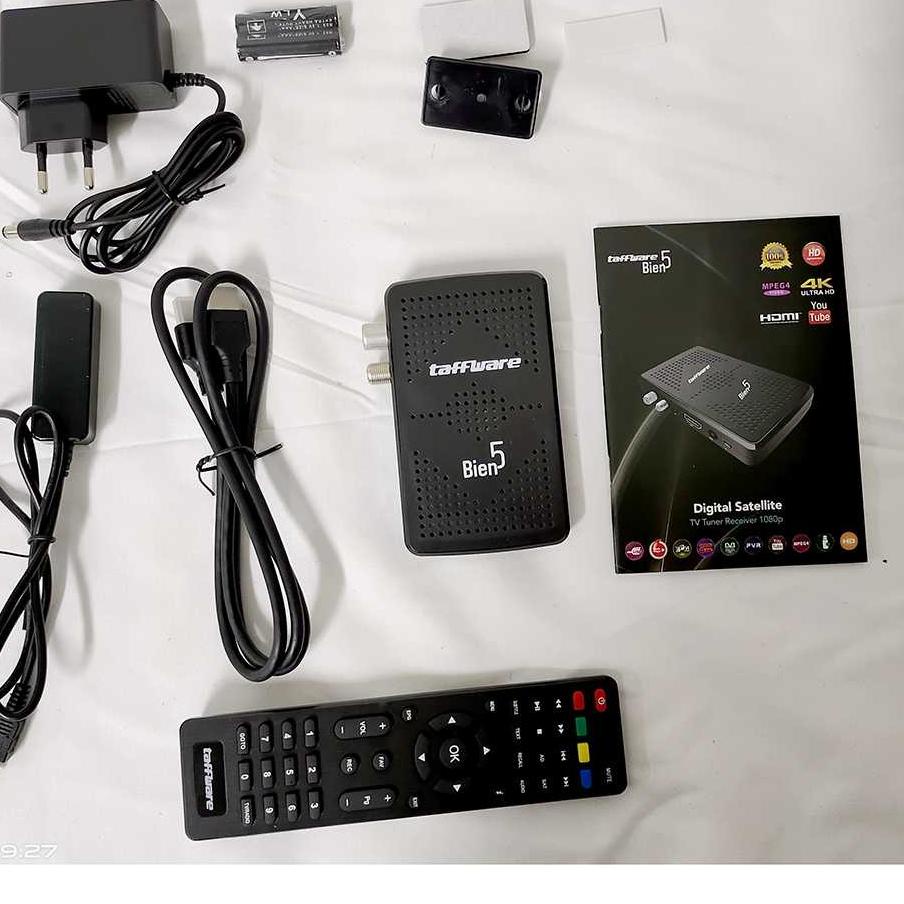 Stok Terbatas Set Top Box Bien5 Digital Satellite TV Tuner Box 1080P DVB-T2+S2 Power Adapter