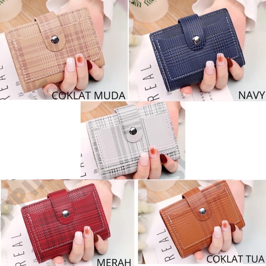 ONLYONE12 Dompet Kartu Multifungsi Untuk KTP / KARTU ATM / SIM DLL / Dompet Kartu 24slot / Card Holder Wanita DW103