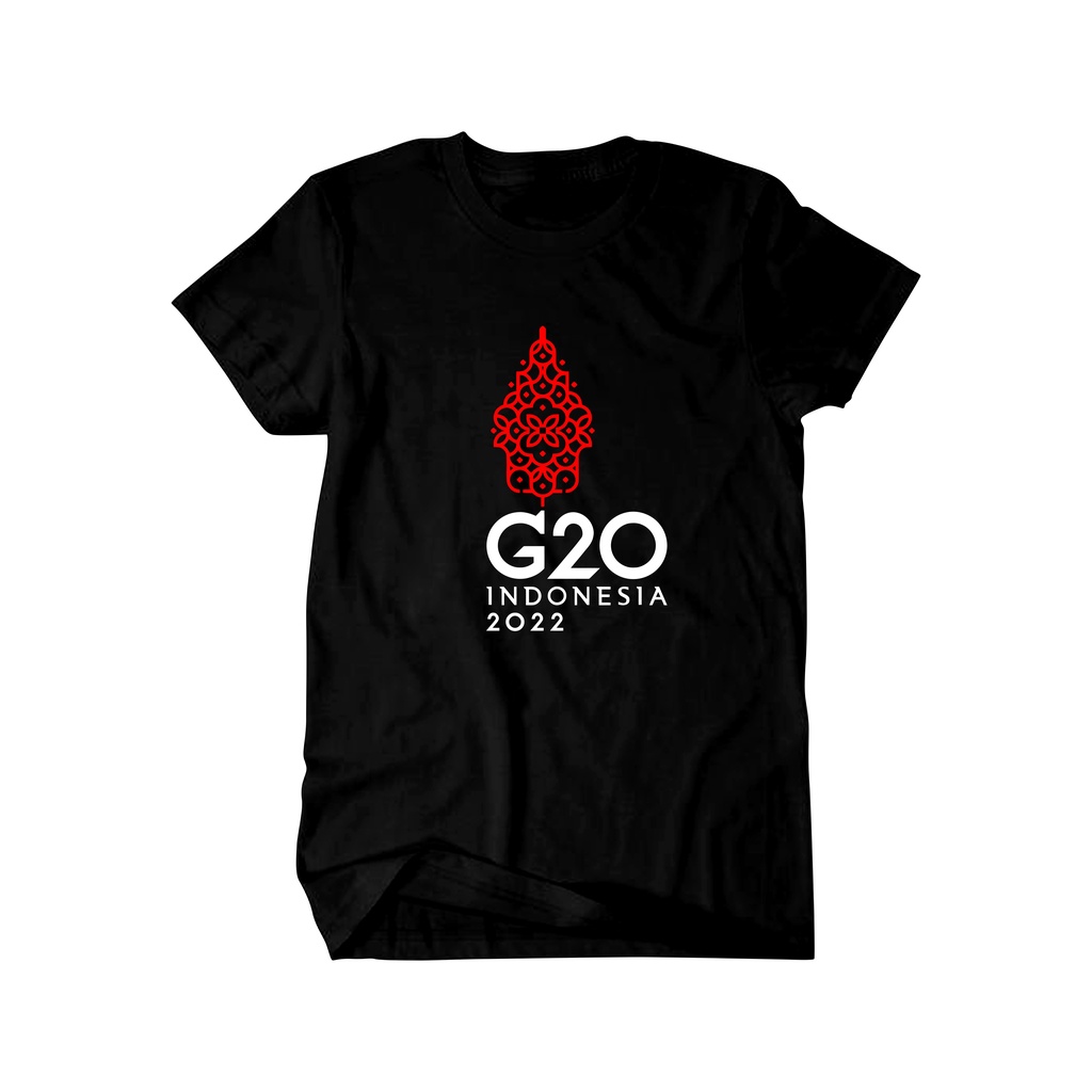 Kalemmerch Kaos Hitam Putih -  g20 Indonesia Bali Jokowi Polisi Jumbo