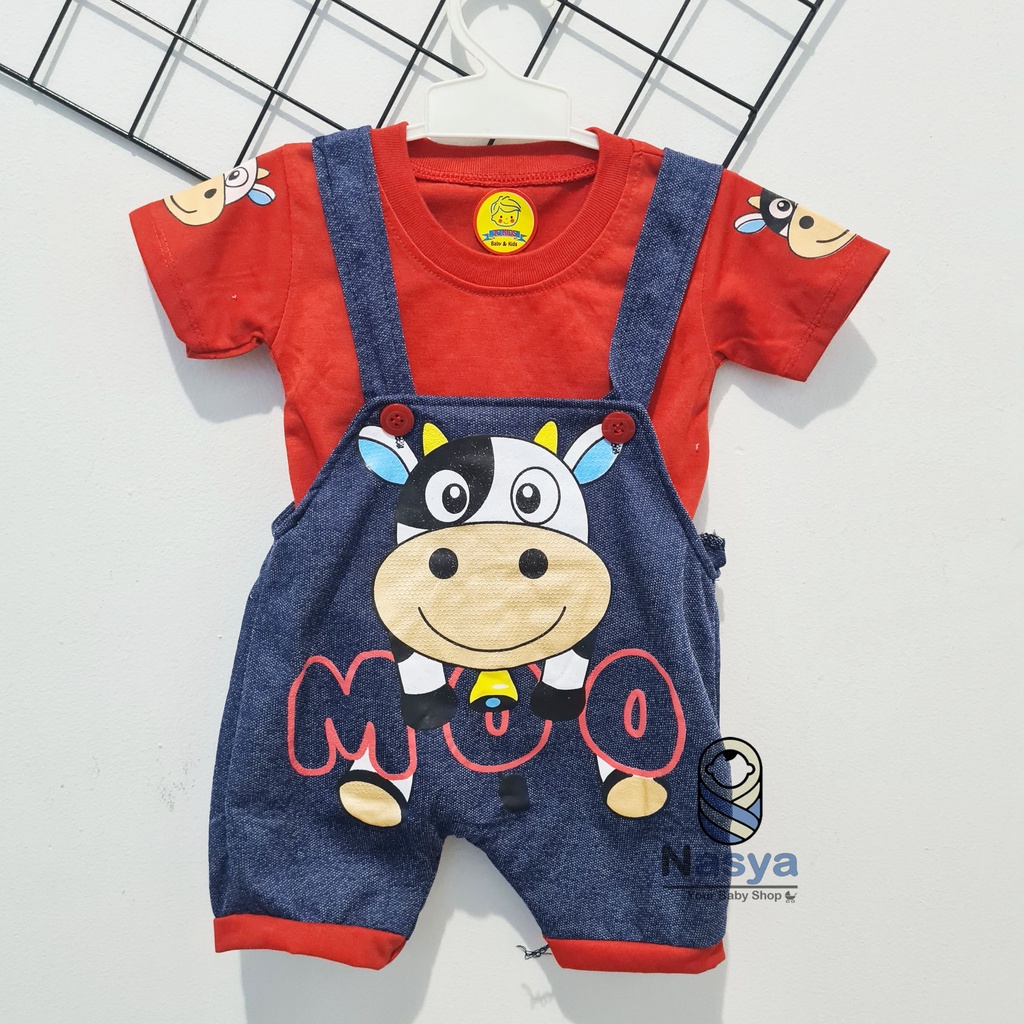 [JC-008] Setelan Kodok Bayi /Jumper Baby Gambar Karakter (0-6 bulan)