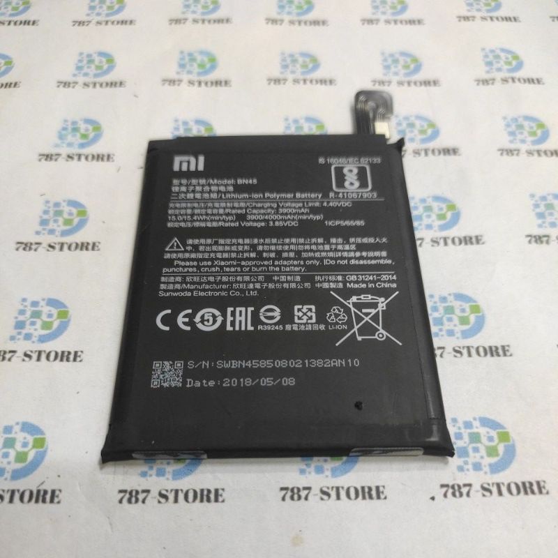 baterai batre xiaomi redmi note 5 bn45 original bekas