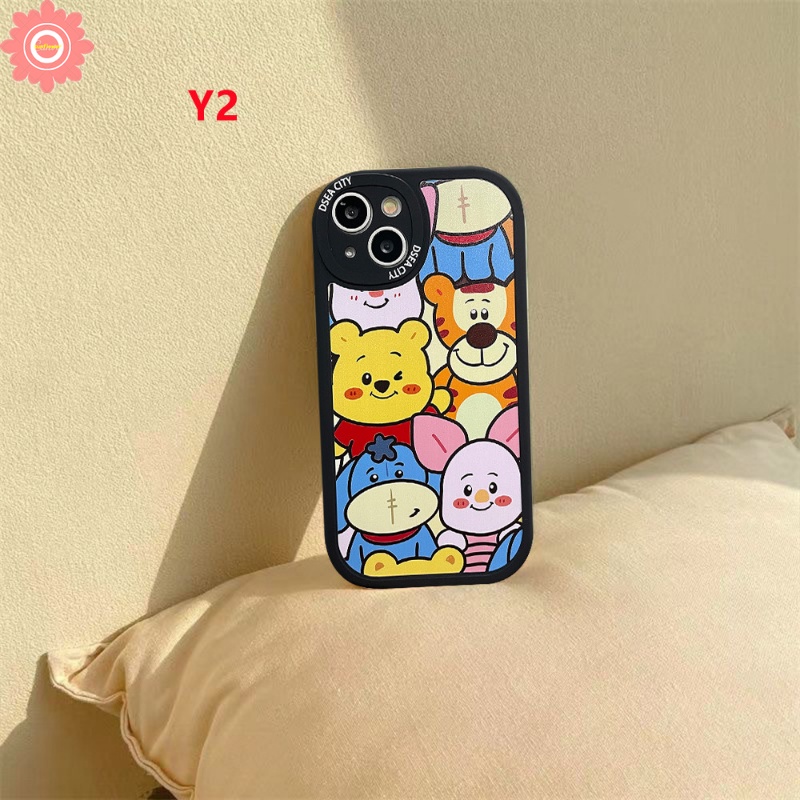 Soft Case TPU Motif Kartun Disney Winnie the Pooh Untuk iPhone 11 13 12 14 Pro MAX 6 6s 7 8 14 Plus XR X XS MAX SE 2020