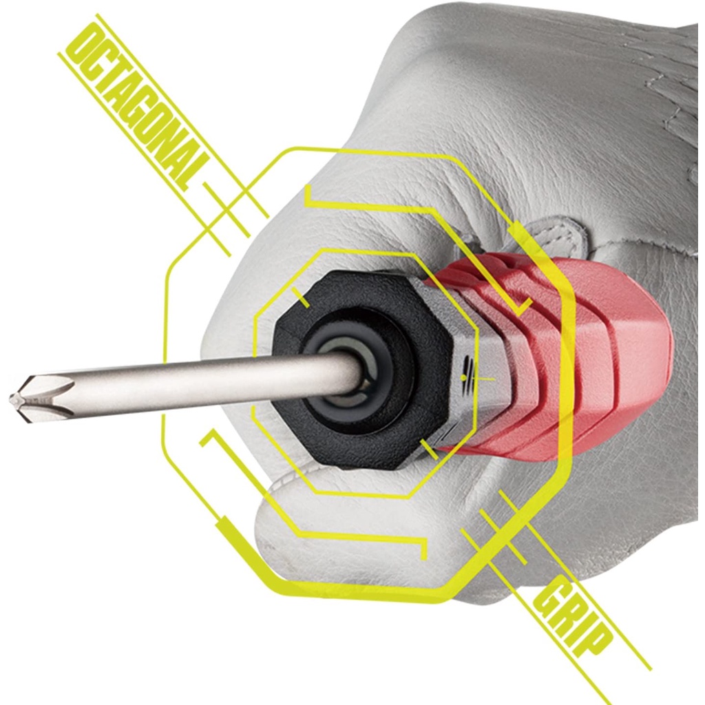 TD-2100 - Obeng Set 4 in 1 + Pocket Bag Dual Tone Screwdriver Vessel