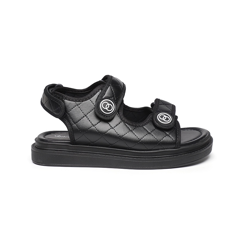 [GROSIR][COD] SEVEN_DAY SANDAL TALI WANITA KOREA IMPORT CASUAL SHOES HITAM SVN-308