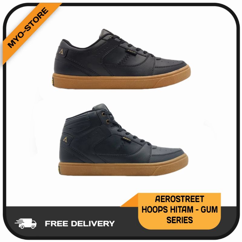 AEROSTREET HOOPS LOW/HIGH HITAM GUM SERIES ORIGINAL