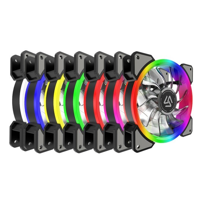 Fan casing led alseye 12cm led d-ringer auto rainbow A-Rgb - Kipas Pc