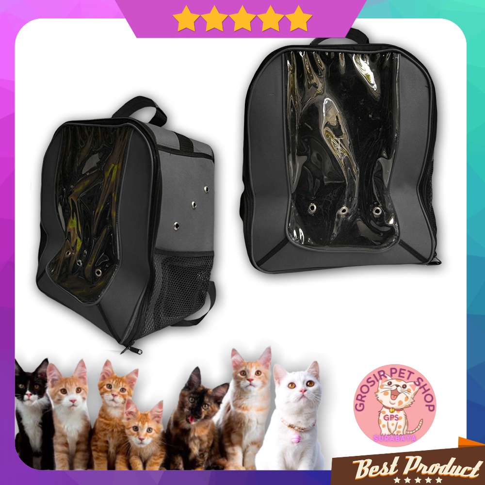 Tas Ransel Kucing Kelinci Musang Ukuran Besar Transparan Ecer Grosir Perlengkapan Hewan Peliharaan