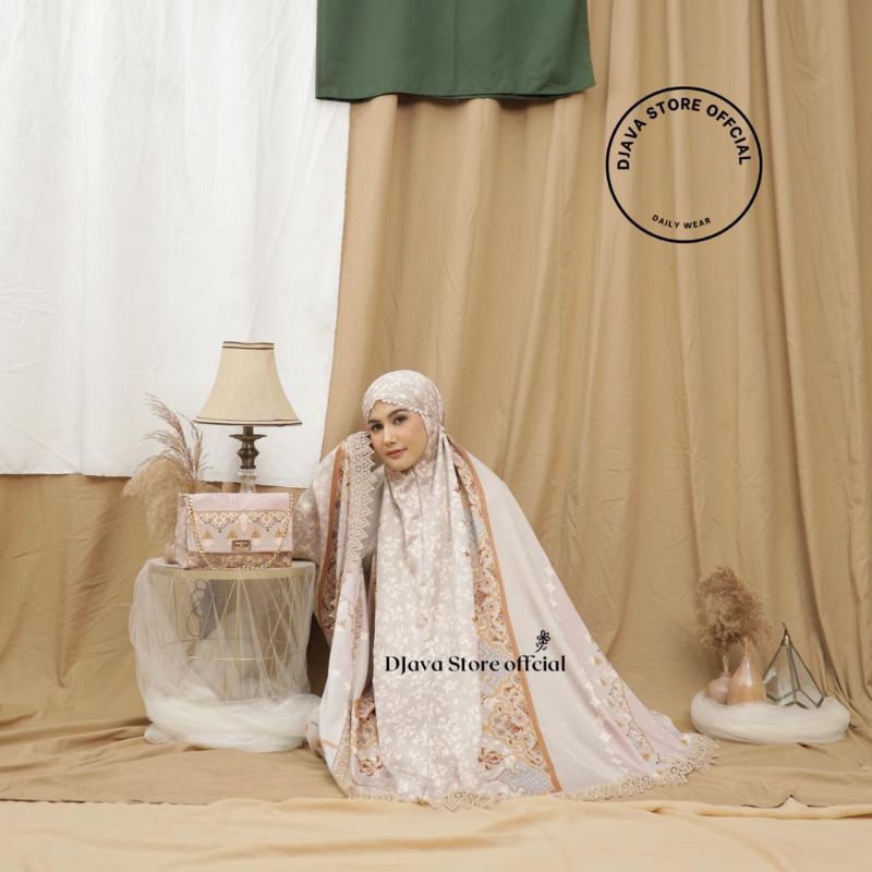 Djava - Mukena Dewasa Premium Maxmara silk daily 2in1 Set Tas Cantik Syakila series