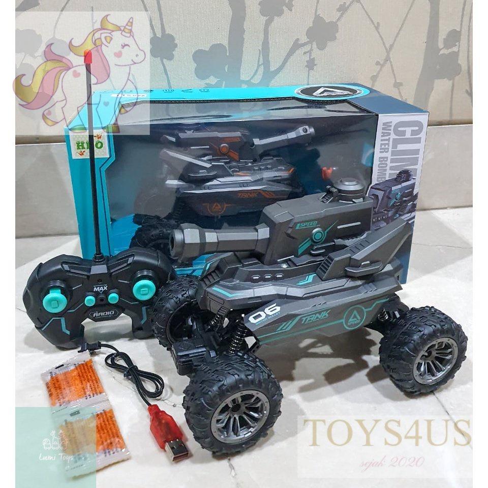 Toys4Us - Mainan RC Remote Control Mecha Tank Bisa Nembak Baterai Charge 318-4