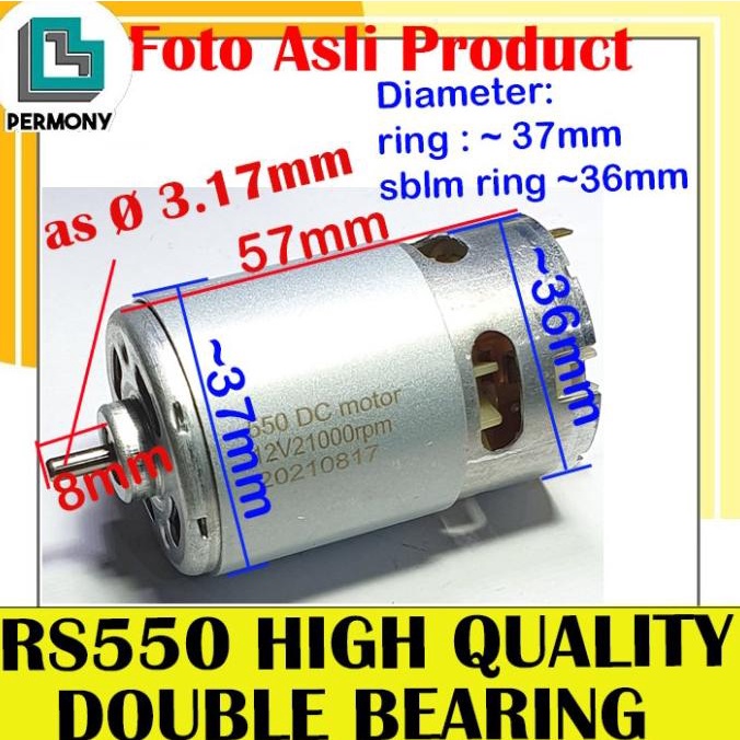 HIGH QUALITY 21000 RPM Dinamo RS-550 MOTOR DC 12V Rs550 RS 550 rs550