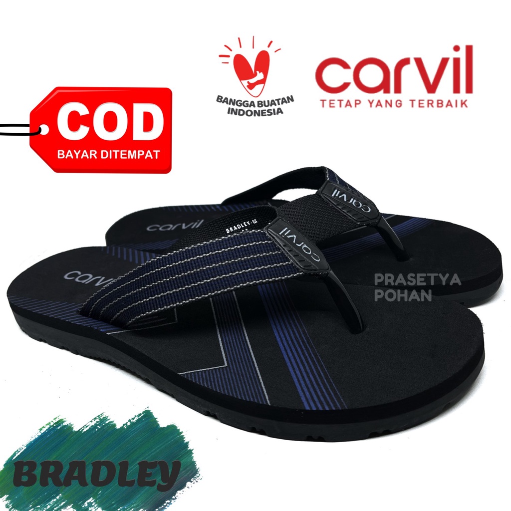 Sandal Pria Carvil Original Anti Air - Sendal Carvil Pria Original - Robin Red