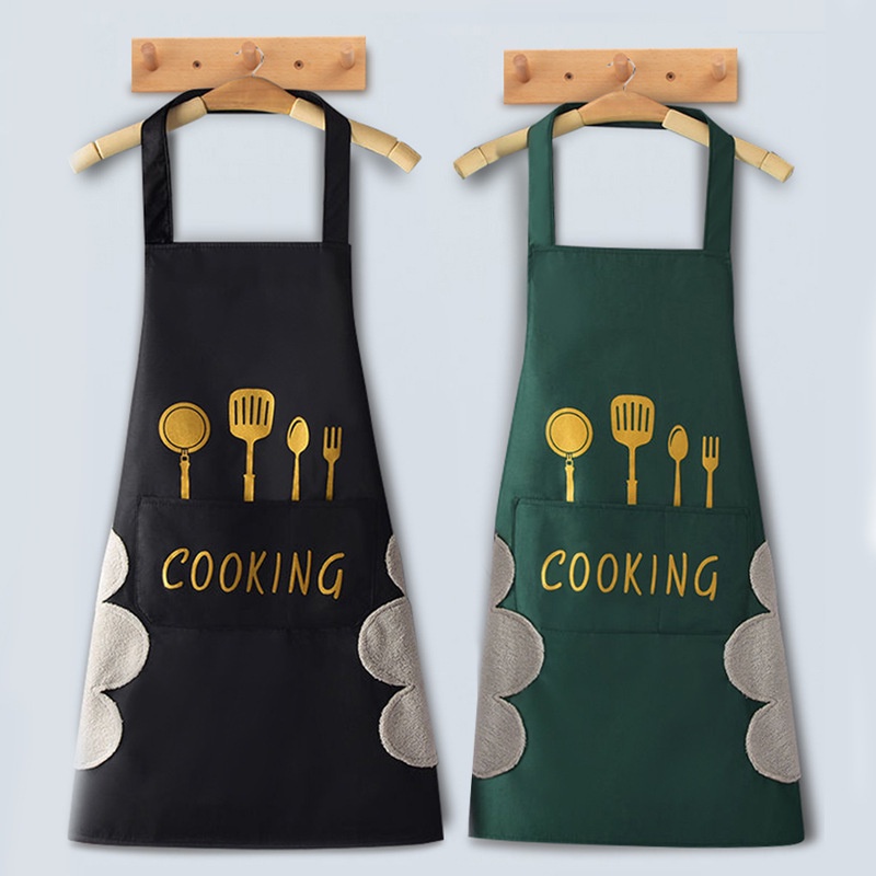 Apron Celemek Masak Dapur Berkualitas Premium Pelindung Pakaian Anti Kotor Noda Minyak Celemek Koki Tebal Anti Basah Model Lucu / Keren Cooking / Baking Chef Apron