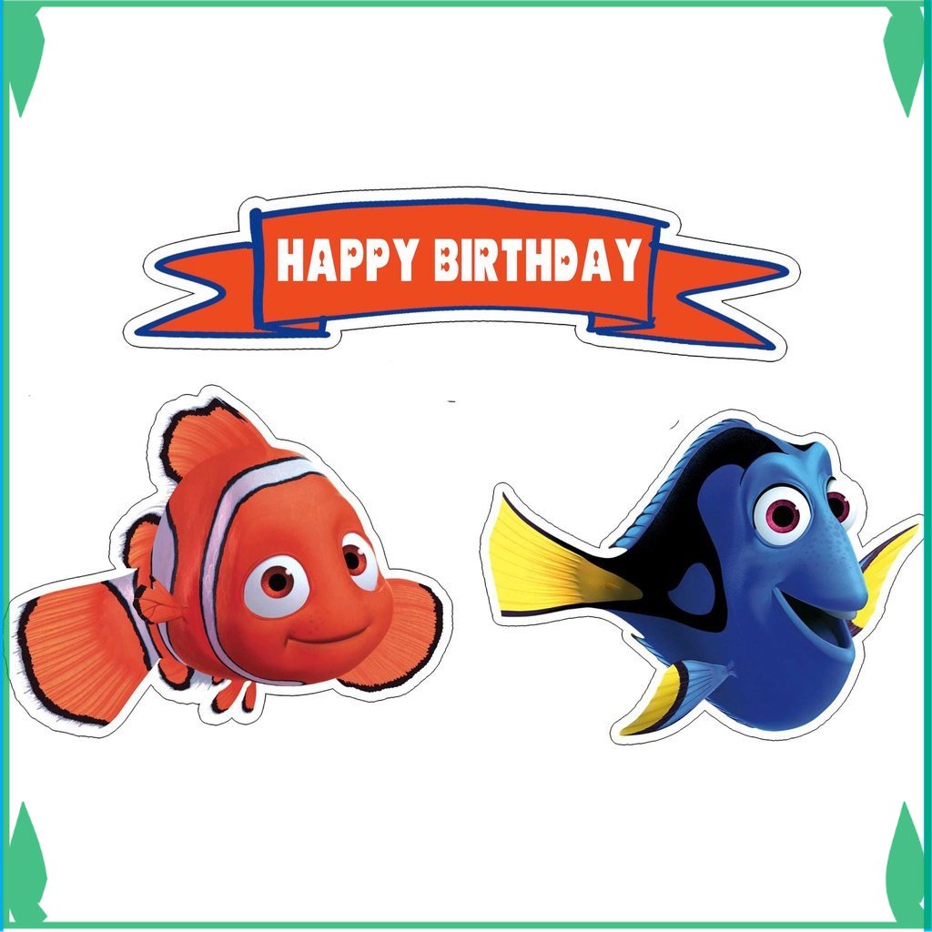 TOPER KUE TOPPER CAKE ULANG TAHUN / HIASAN KUE NEMO FADHILSOUVENIR