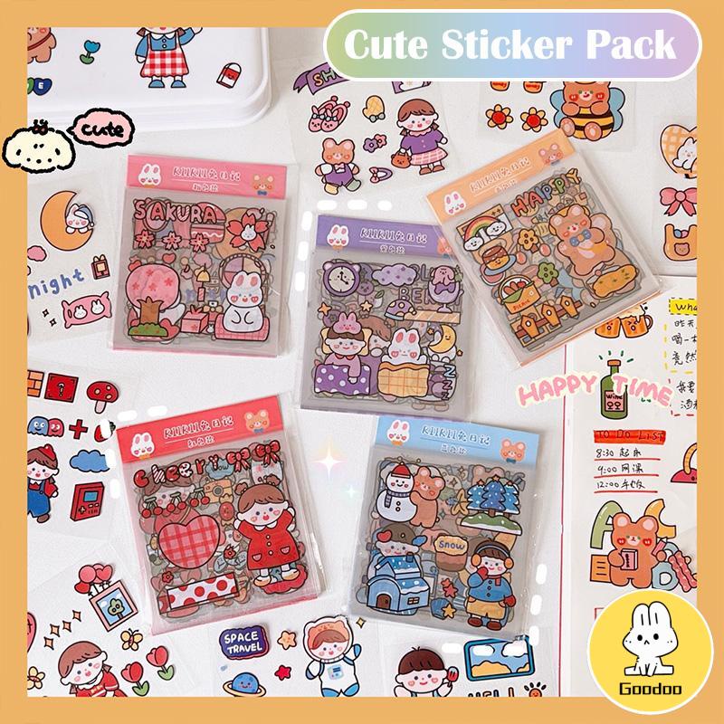 20PCS/Set Stiker Motif Kartun Korea Lucu Anti Air Dekorasi pola kecil Handbook Scrapbook DIY -Doo