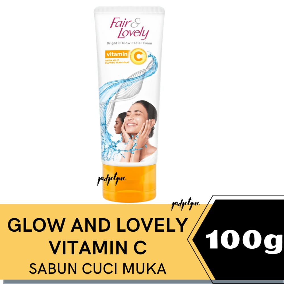 fair and lovely  Bright C Glow Facial Foam glow and lovely vitamin c 100G Sabun Muka facial wash pem