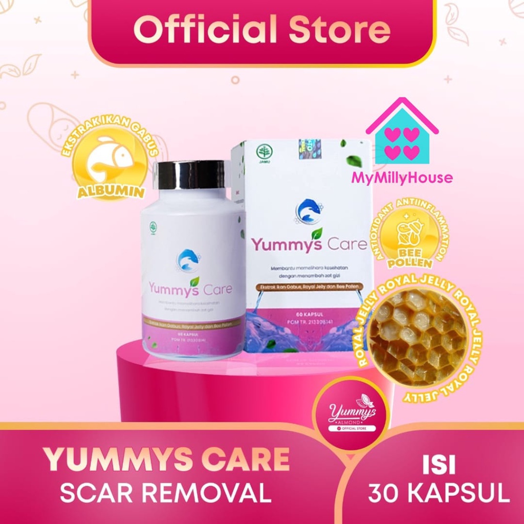 YUMMYSCARE Kapsul Kutuk Dengan Royal Jelly dan Bee Pollen | Obat Luka Pengering Operasi Pasca Melahirkan