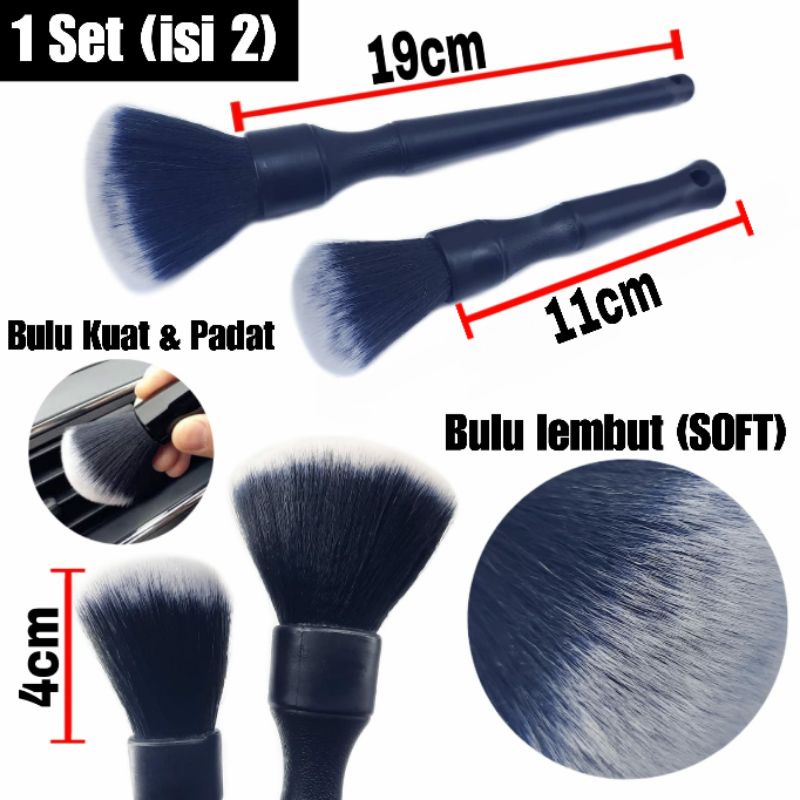 SET BRUSH SUPER SOFT DETAILING  CAR BRUSH SUPER LEMBUT