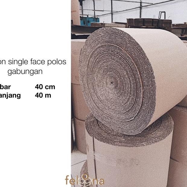 

Karton Lembaran Single Face 1 ROLL gabungan Uk. Lebar 60 cm x 40 meter