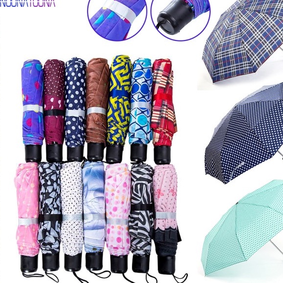 Serbagrosirmurah Mini Pocket Umbrella Payung Lipat Motif Payung Lipat Dan Motif