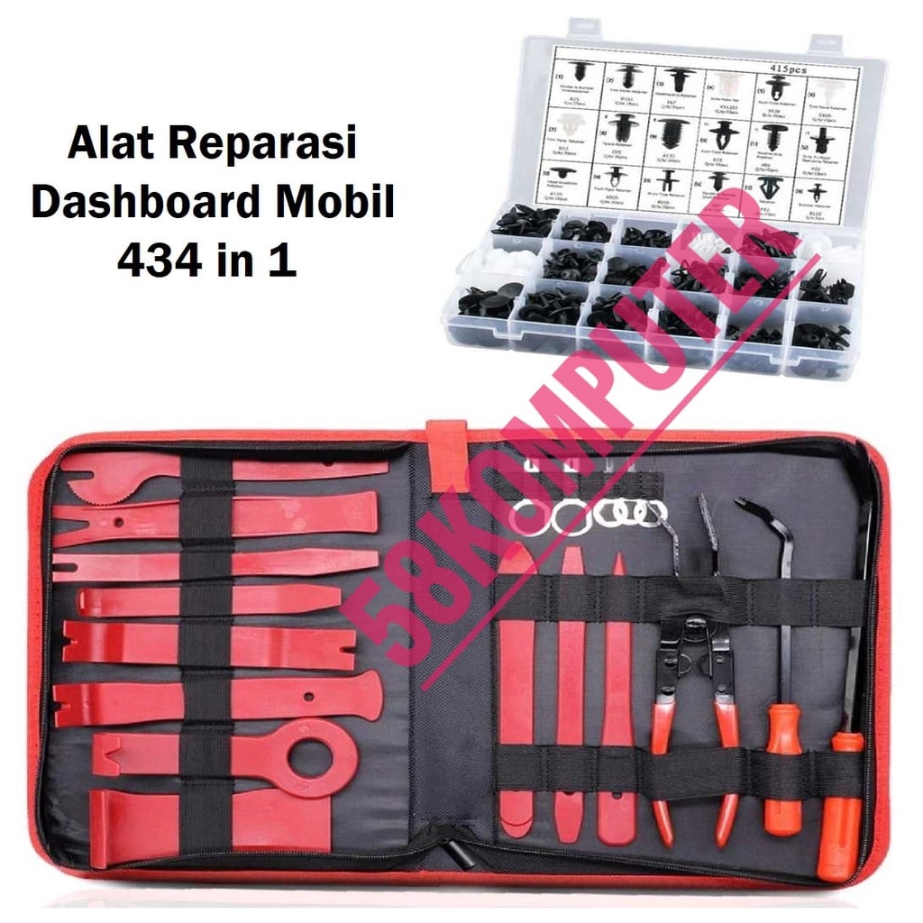 Set Alat Reparasi Dashboard Mobil Trim Removal Tool 434 in 1 Alat Pembuka Dasboard Interior Mobil Alat Pengungkit Dasboard Mobil Congkel Cungkil Dasboard Interior Mobil Paket Lengkap Alat Reparasi Mobil