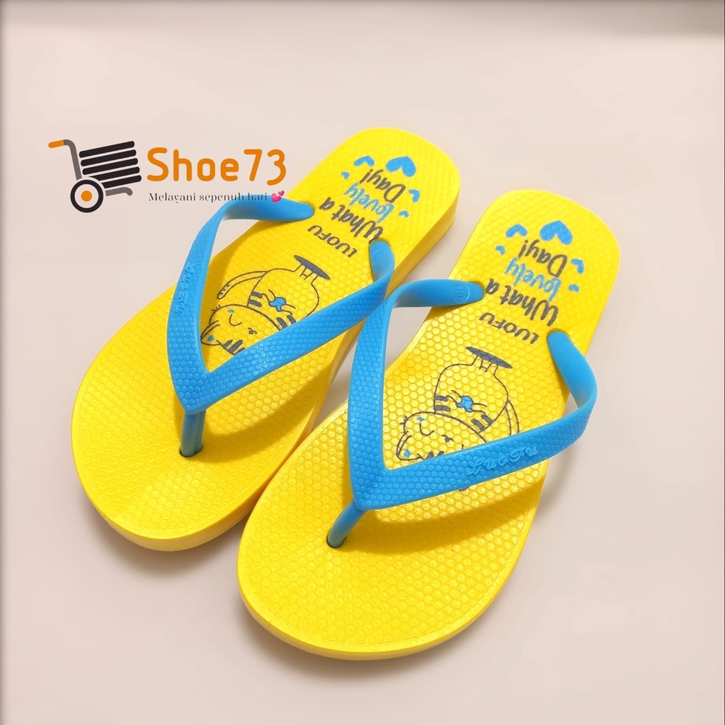 LUOFU F 1159 B3-E02S SIZE 30-35 ORIGINAL l Sandal jepit jelly anak perempuan l Sendal jepit anak cewek impor