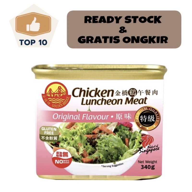 

Golden Bridge Chicken Luncheon Meat - Original 340g