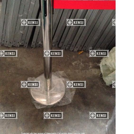 

Tiang Pembatas Tiang Antrian Stainless Pita Merah