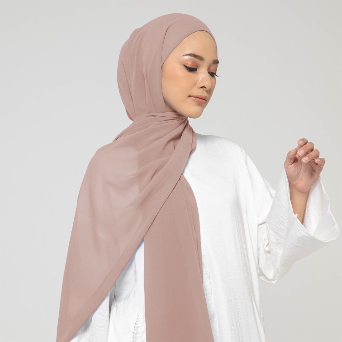 hijab-instan- hameeda - sada instant pashmina with inner ceruty chiffon babydoll -instan-hijab