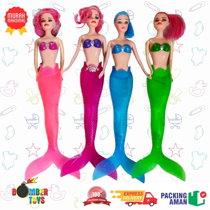 MAINAN ANAK BONEKA BERBIEE MERMAID PUTRI DUYUNG 6688-1 TERMURAH