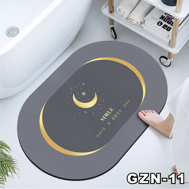 Keset Kaki Kamar Mandi Nyerap Air Anti Bakteri Premium Anti Slip Keset Batu Kamar Mandi motif lucu 2.8 RUMAHDESIGN-GZN-11-3.8