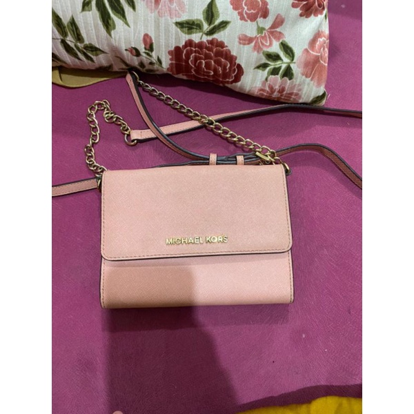PL WOC MK MICHAEL KORS WALLET ON CHAIN SLINGBAG ORIGINAL AUTHENTIC PRELOVED