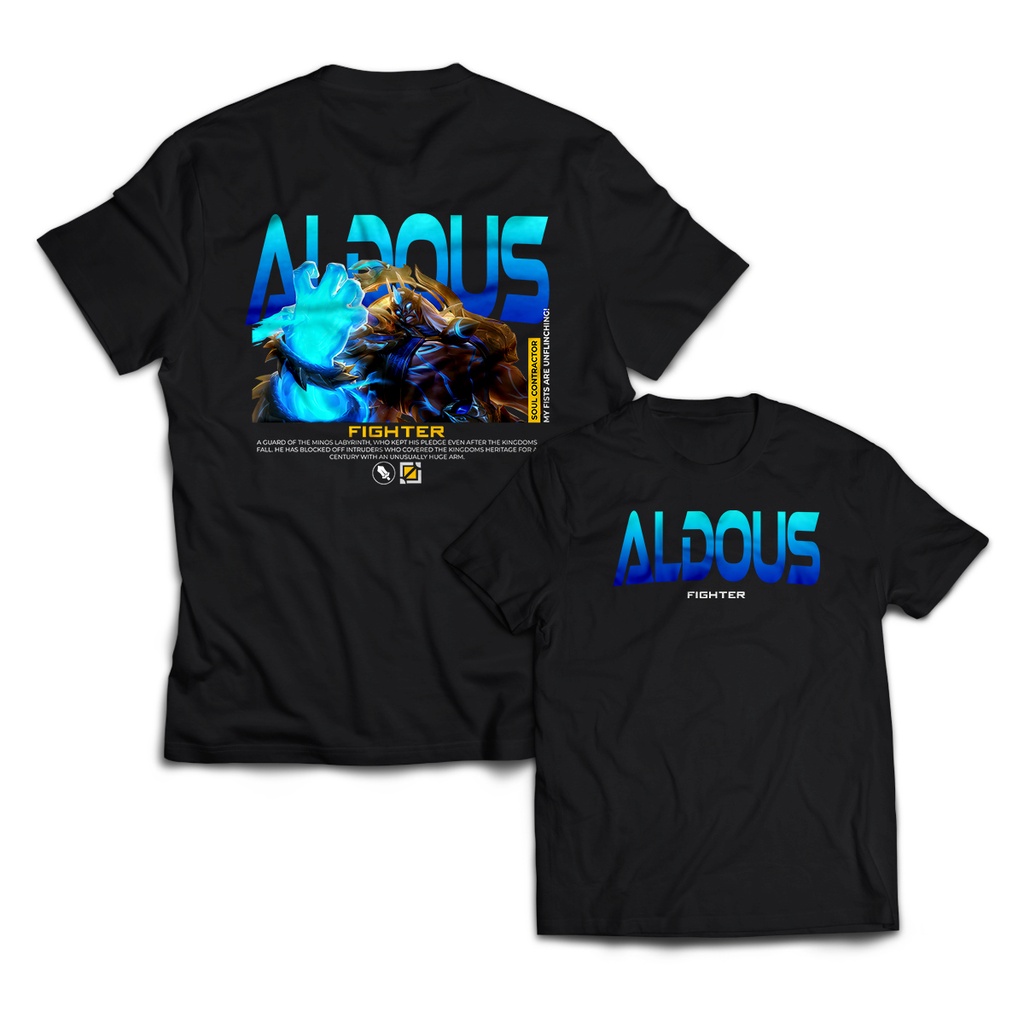 Kaos Pria ALDOUS COLLECTOR Dewasa Unisex Baju Atasan Gamers Hero Mobile Legends PakeKaos