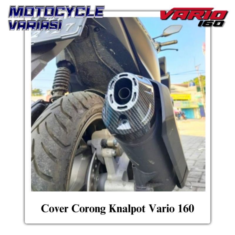 END MUFFLER VARIO 160 PCX 160 2021 2022 TUTUP CORONG KNALPOT ALL NEW VARIO 160 ABS CBS CARBON