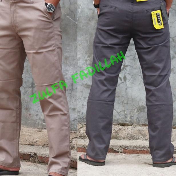 CELANA CHINO PRIA PANJANG STANDAR/REGULAR BIG SIZE - Mocca, 27