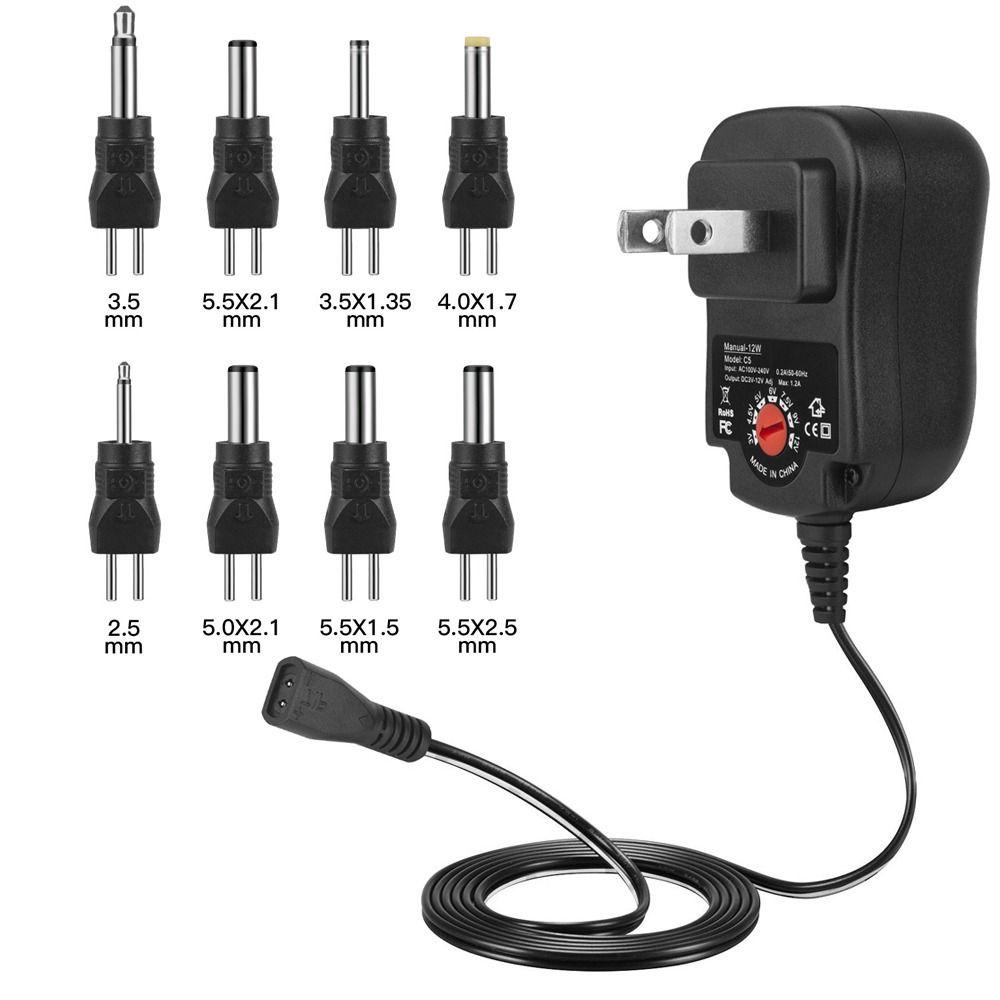 Preva Power Adaptor Universal Adaptor 3-12V Charger AC To DC Plug